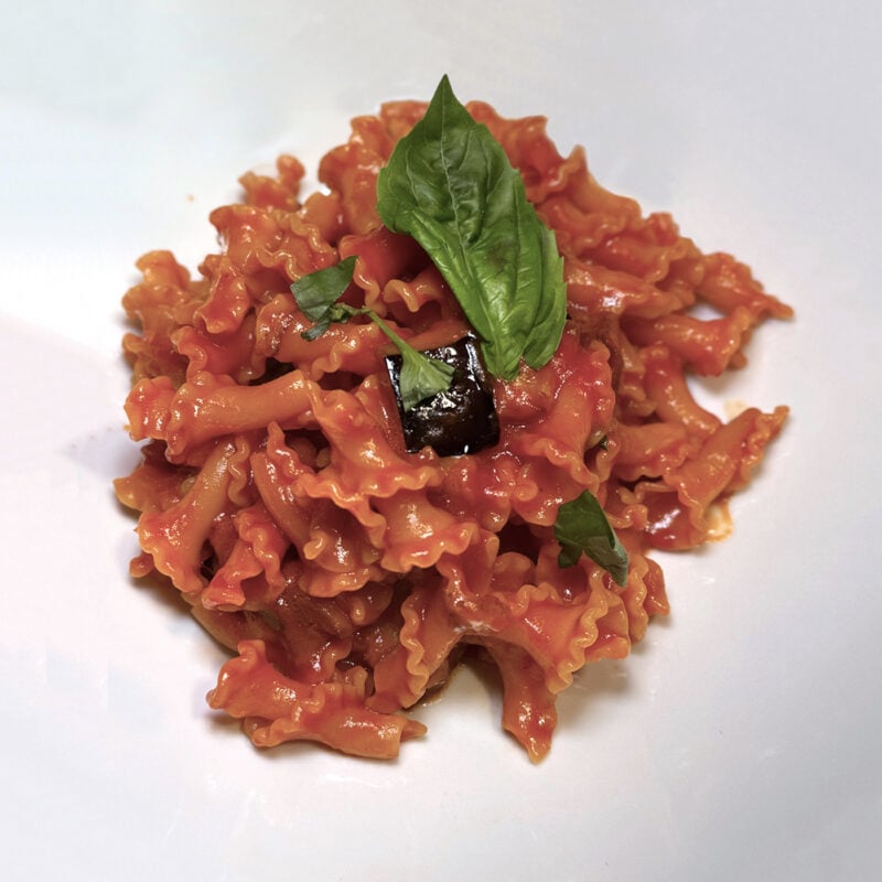 gigli alla norma del ristorante Buatta a Palermo